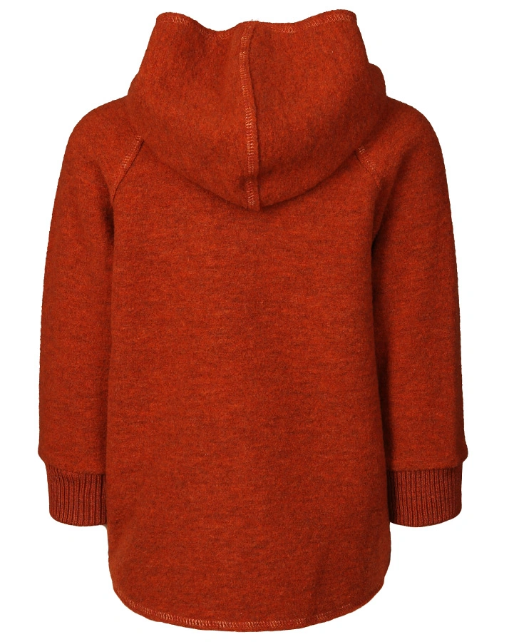 Wollfleece-Kapuzenjacke SNUGGLY WINTER in magma melange