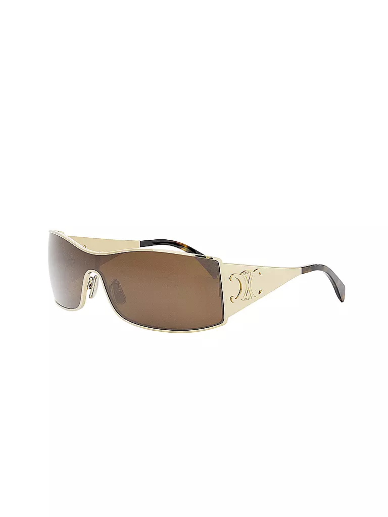 CELINE Maxi Metal Triomphe goldene Mask Sonnenbrille gold