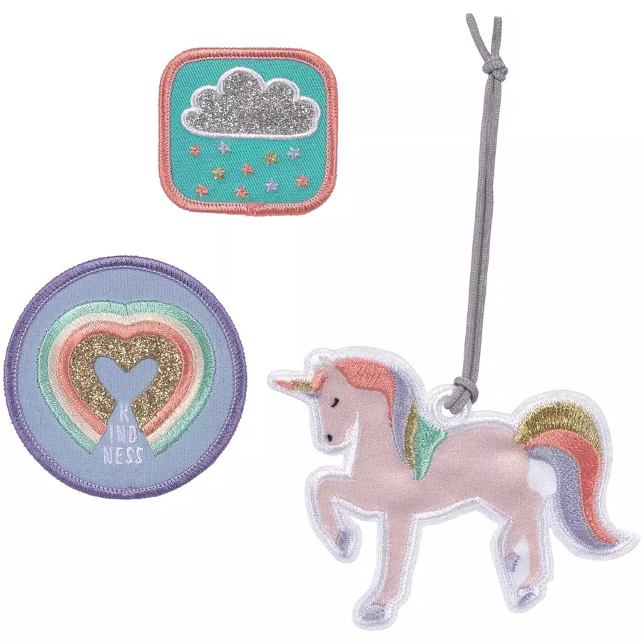 LÄSSIG School Patches Set Unicorn glitter