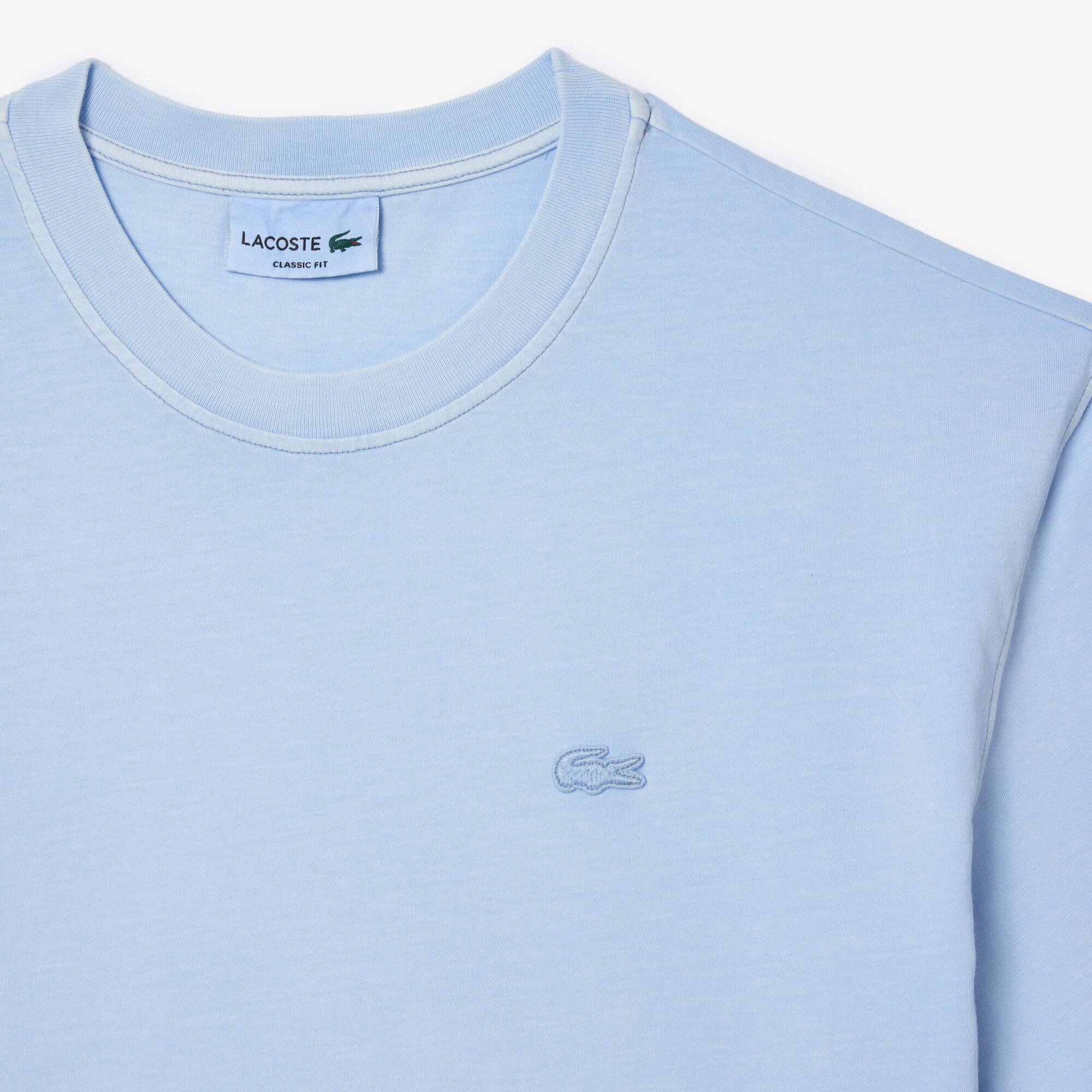 Jersey T-Shirt mit natürlicher Färbung T-Shirts - Blau - Lacoste - Unisex