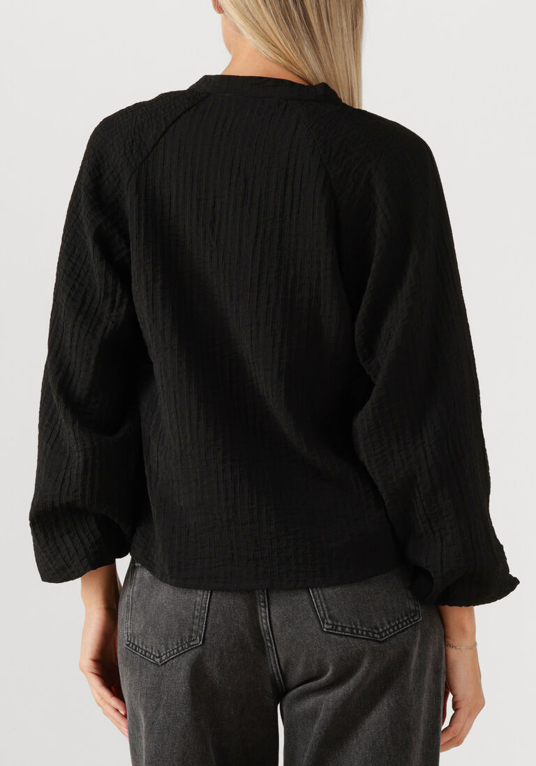 zwarte co'couture blouses shina lace v-shirt
