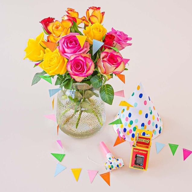 Brievenbusbloemen | Cadeaupakket Rozen | Gefeliciteerd