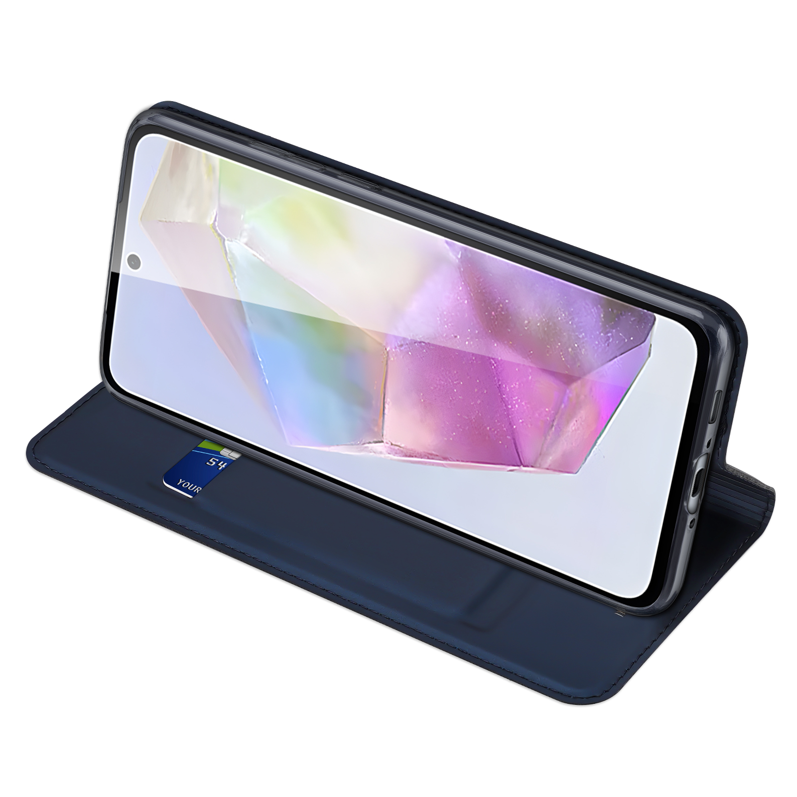 Samsung Galaxy A56 / A36 Flip Wallet Cover Leder Tasche - Blau