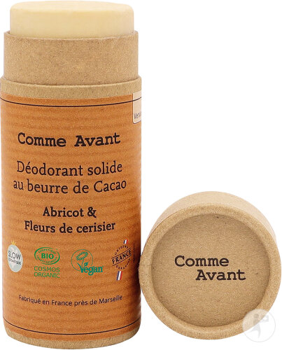 Comme Avant Déodorant Solide Au Beurre De Cacao Abricot & Fleurs De Cerisier 60g