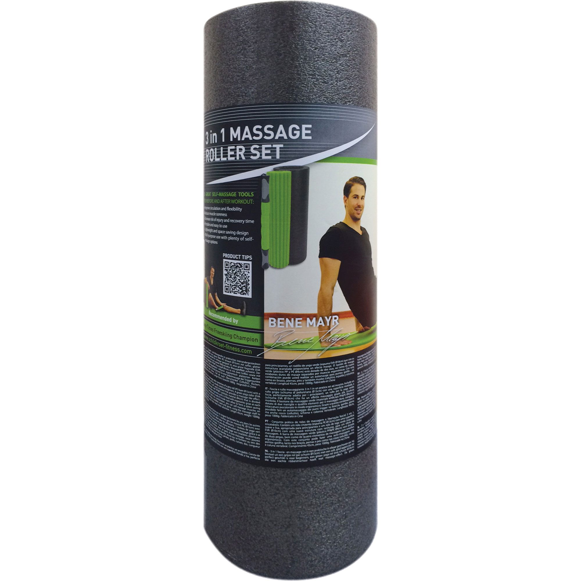 Schildkröt Fitness Massage Roller 3in1 Set grau
