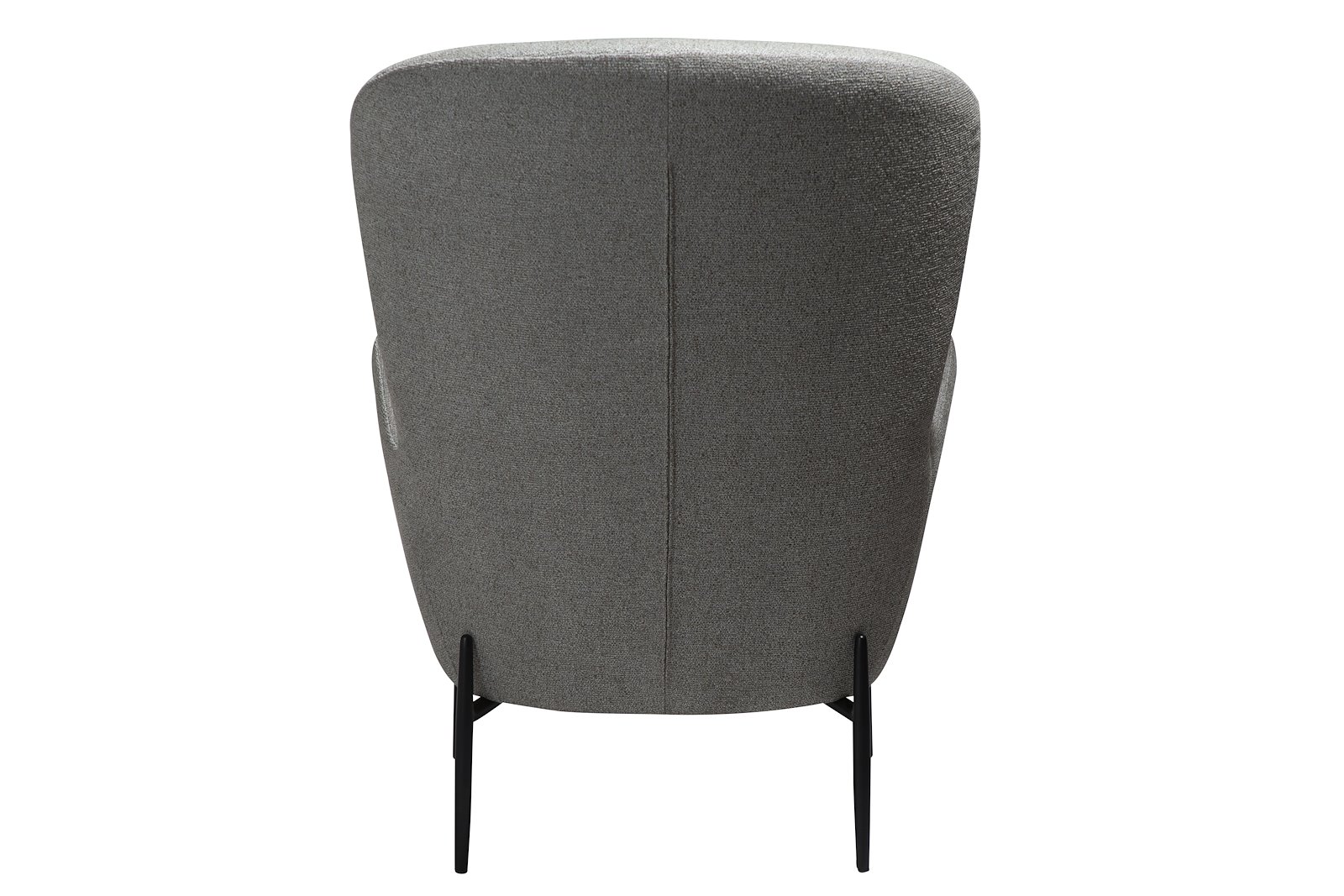 Glam hvilestol høy Tekstil Bouclé Pebble Earth med sorte ben