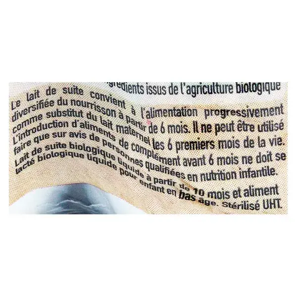 Leite líquido orgânico Babybio para bebês - 3ª etapa - 6 x 25cl