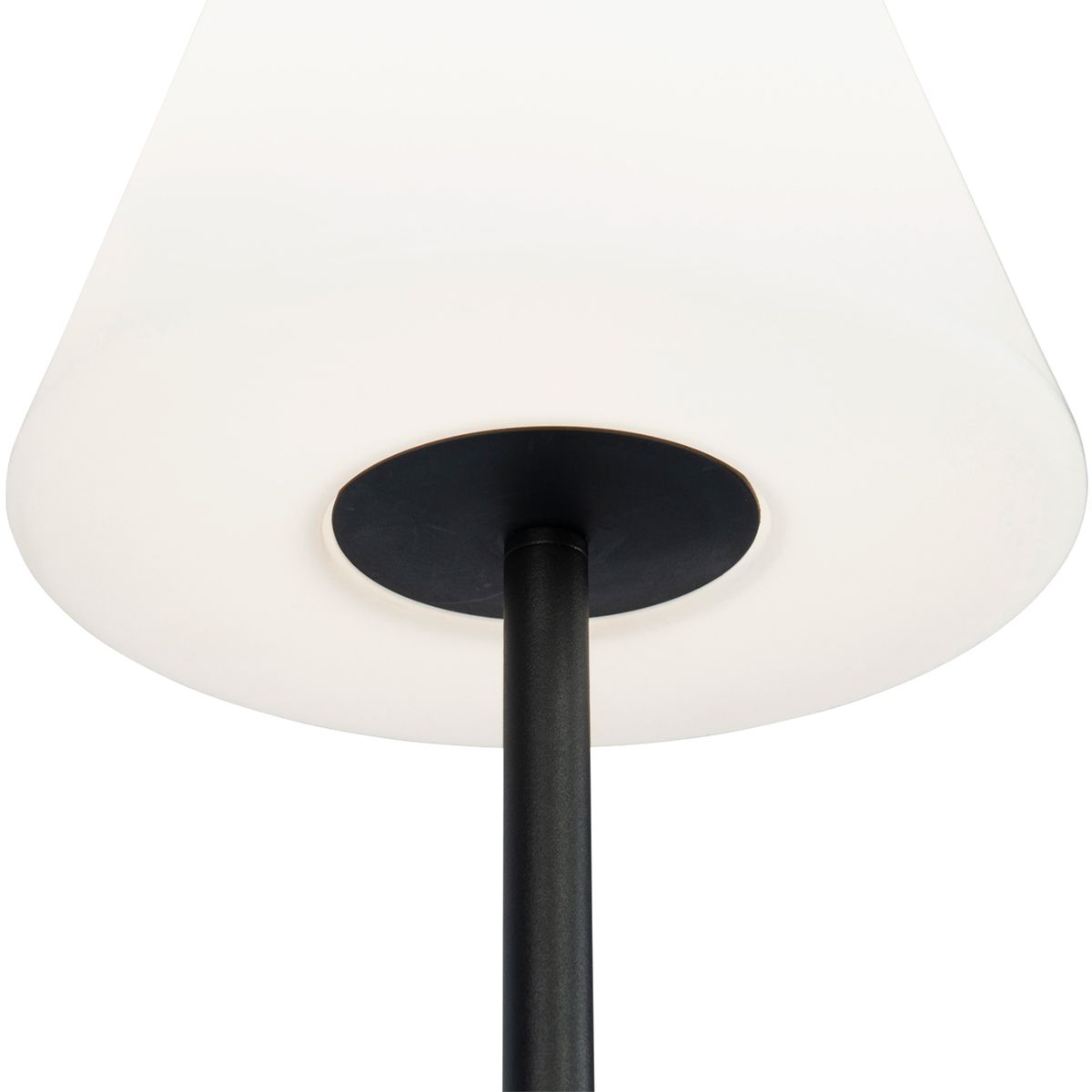 Smart moderne buiten vloerlamp zwart kap wit  incl. Wifi A60 - Virginia