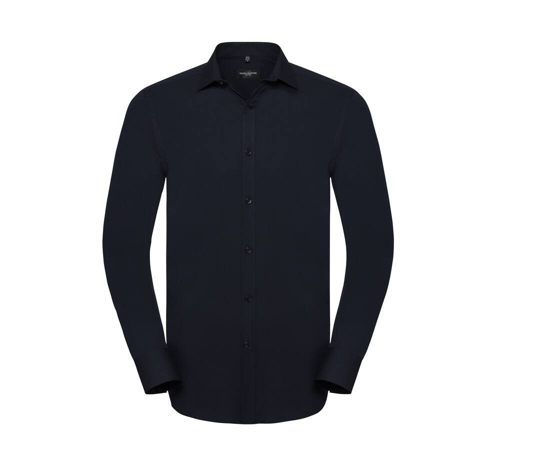 Russell Collection JZ960 - Chemise Homme Ajustée en Lycra® et Coton Confort