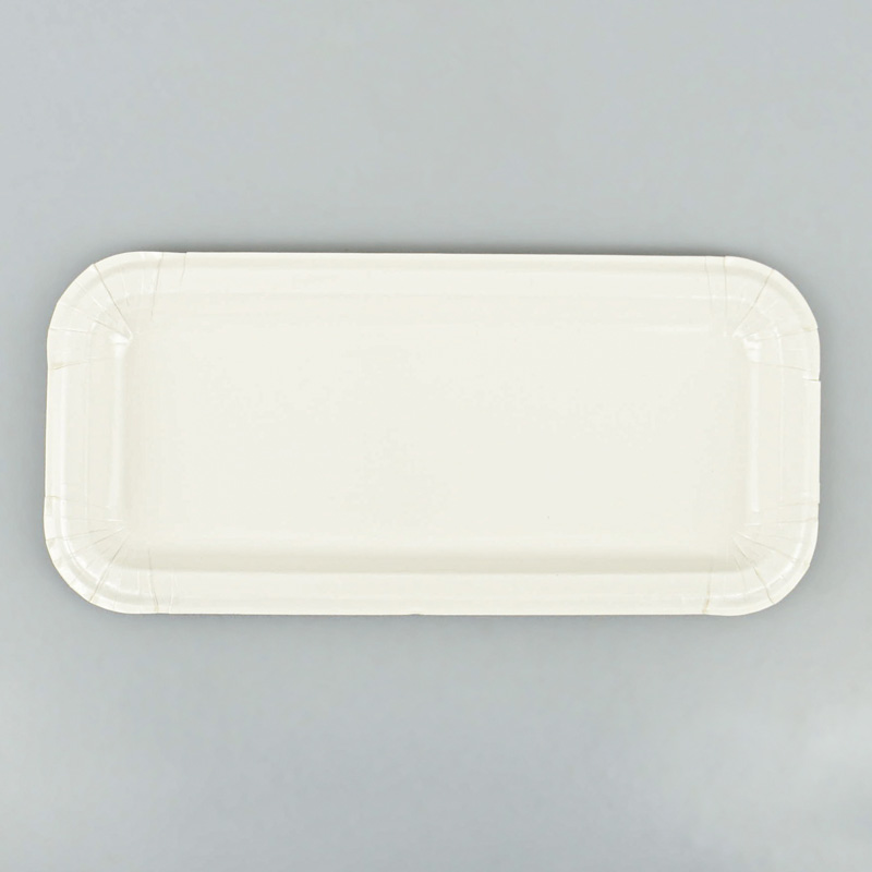Lot de 4 plats à cake blancs