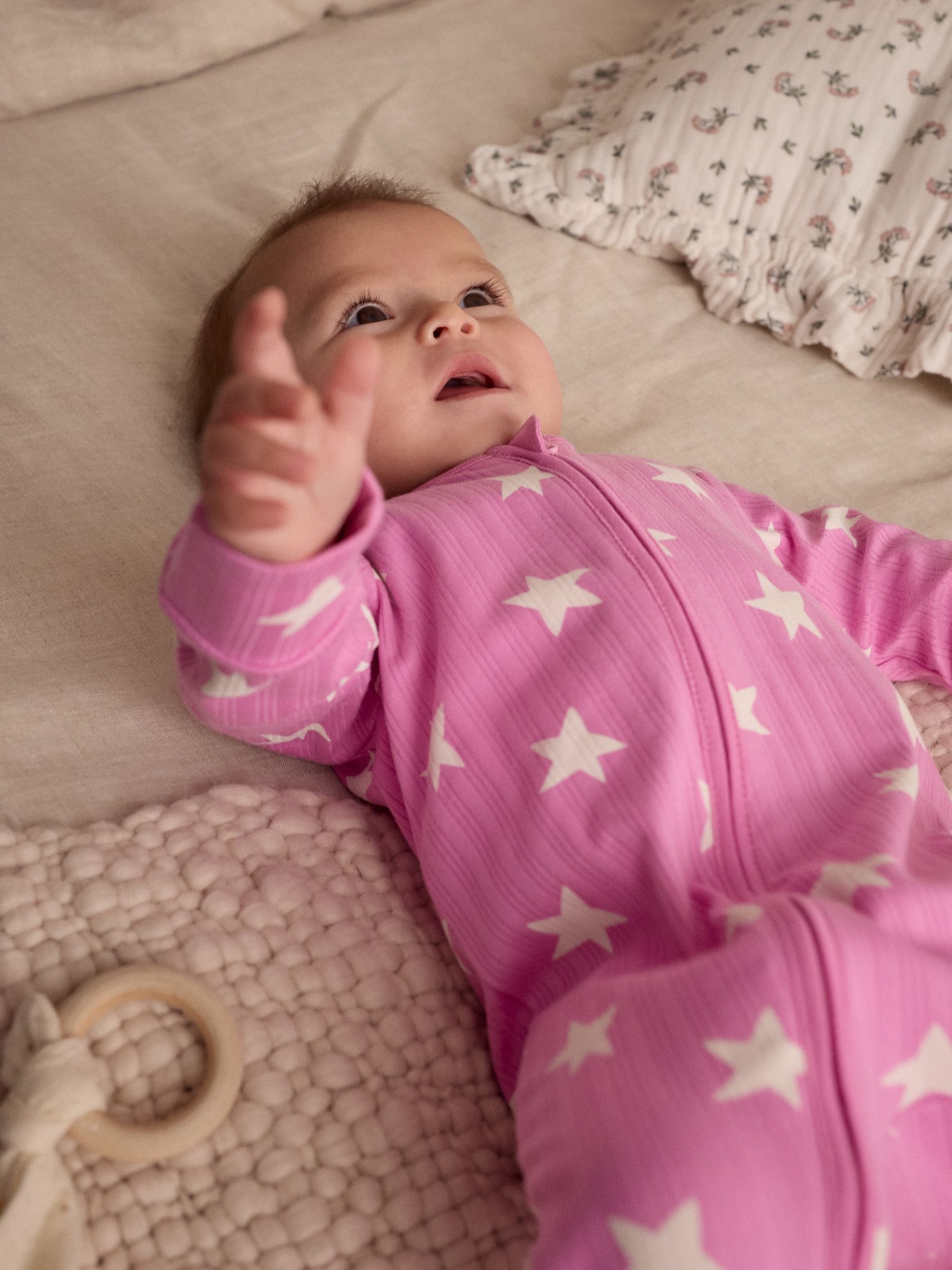 Roze - 3 Pack Baby-pyjama's met tweewegrits (0mnd -2jr)