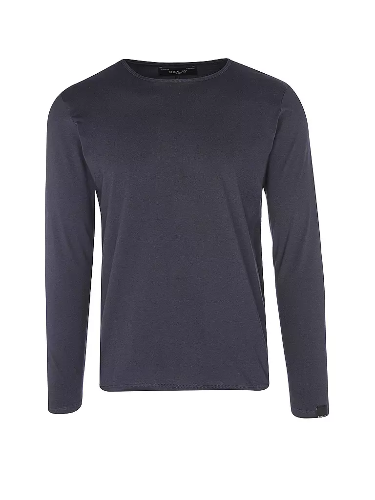 REPLAY Langarmshirt  blau
