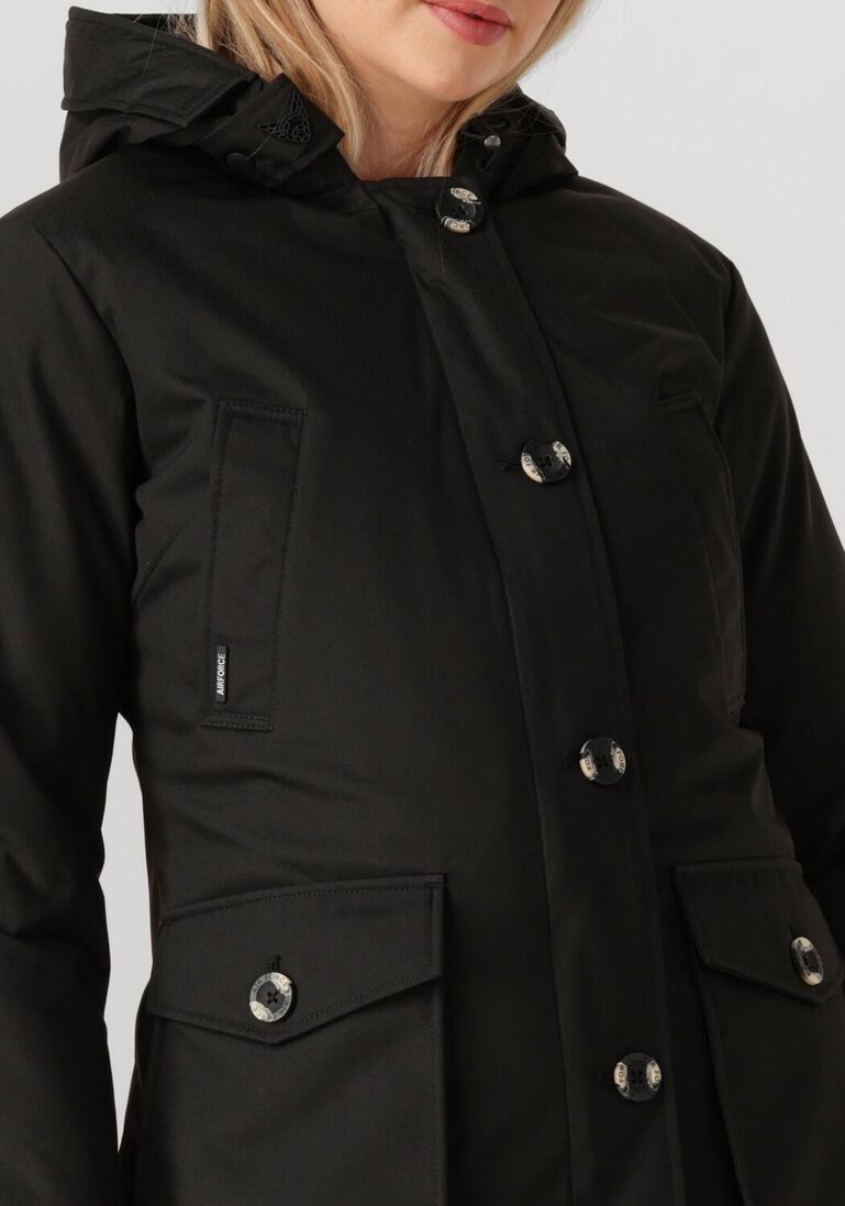 zwarte airforce parka's 4 pocket parka