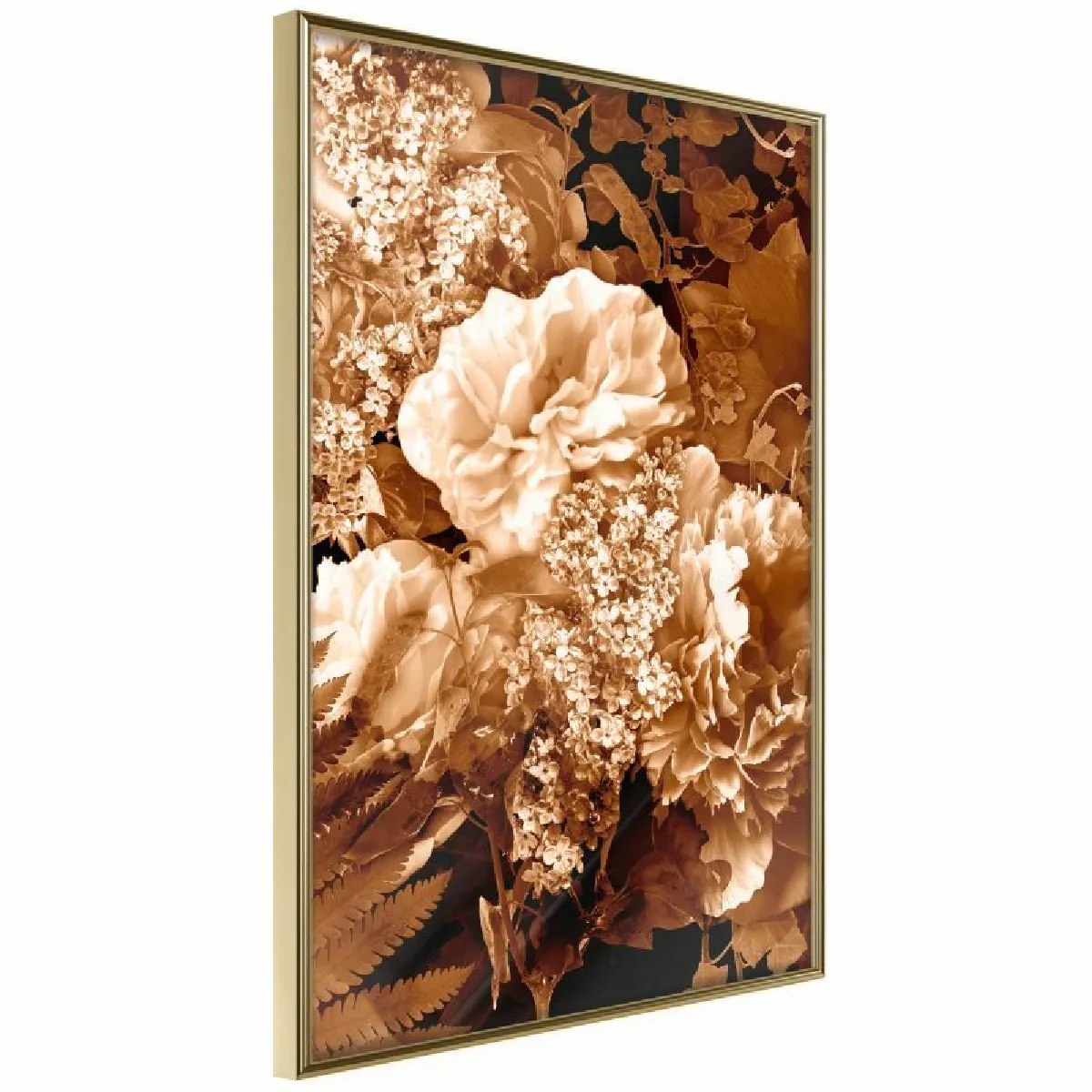 Paris Prix Affiche Bouquet in Sepia 20x30 cm