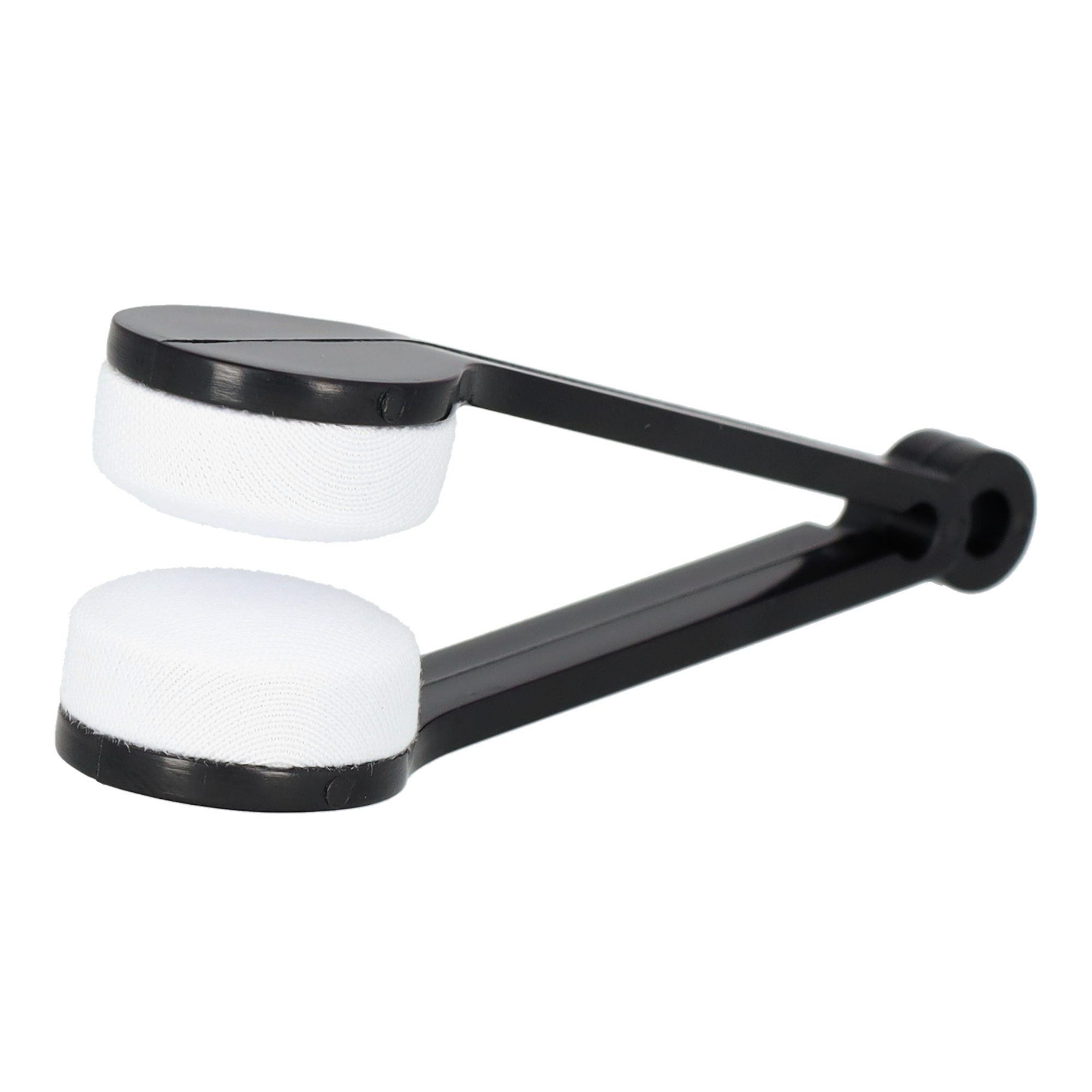 Mini Mikrofaser Brillen Reiniger Sonnenbrillen Bürste Putz Clip - Schwarz