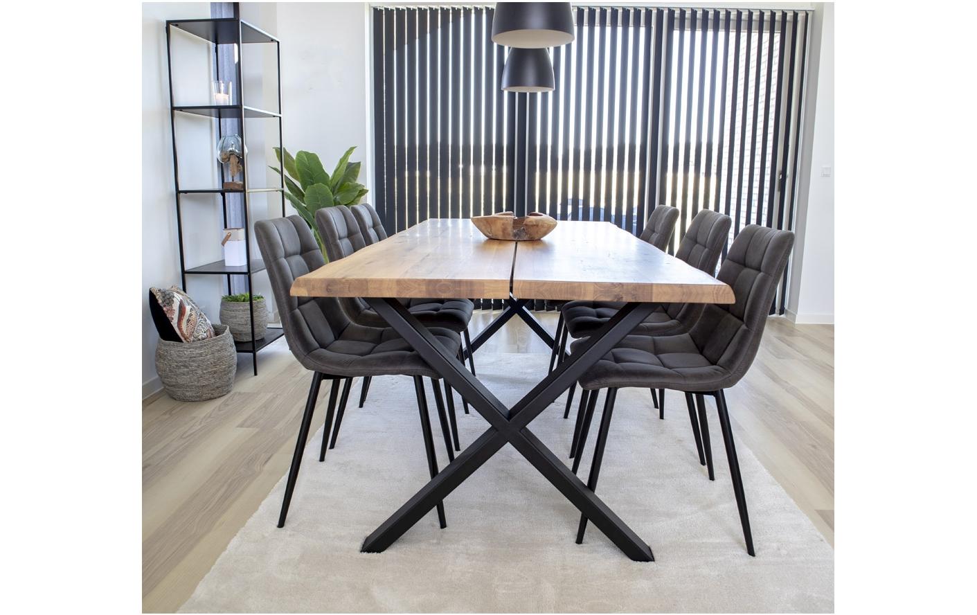 Stuhl Middelfart 2 Stück, 86 x 55 cm, Dunkelgrau/SchwarzStabile Esszimmerstühle