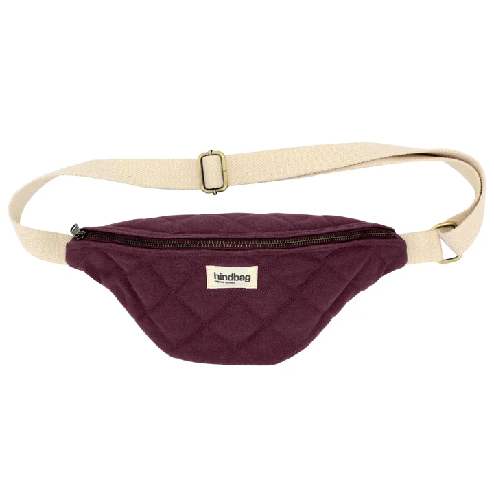 Sac banane matelassé Olivia Prune