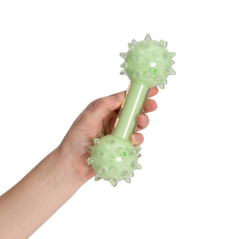 Brinquedo para mastigar Zeus Duo para cães com espinhos, 18 cm, verde, aroma de menta