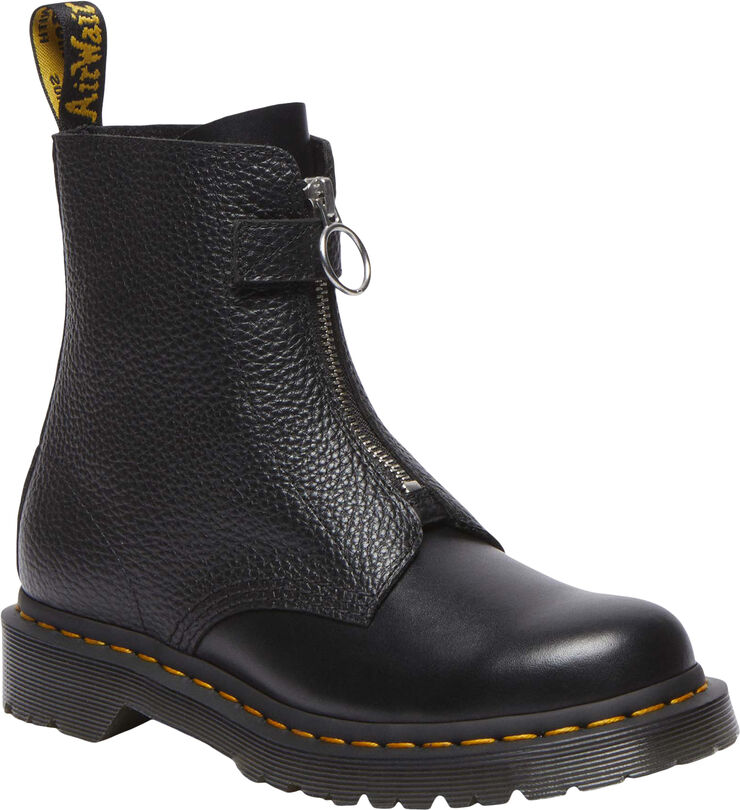 Dr. Martens 1460 Pascal Frnt Zip Black Wanama Milled Nappa Black