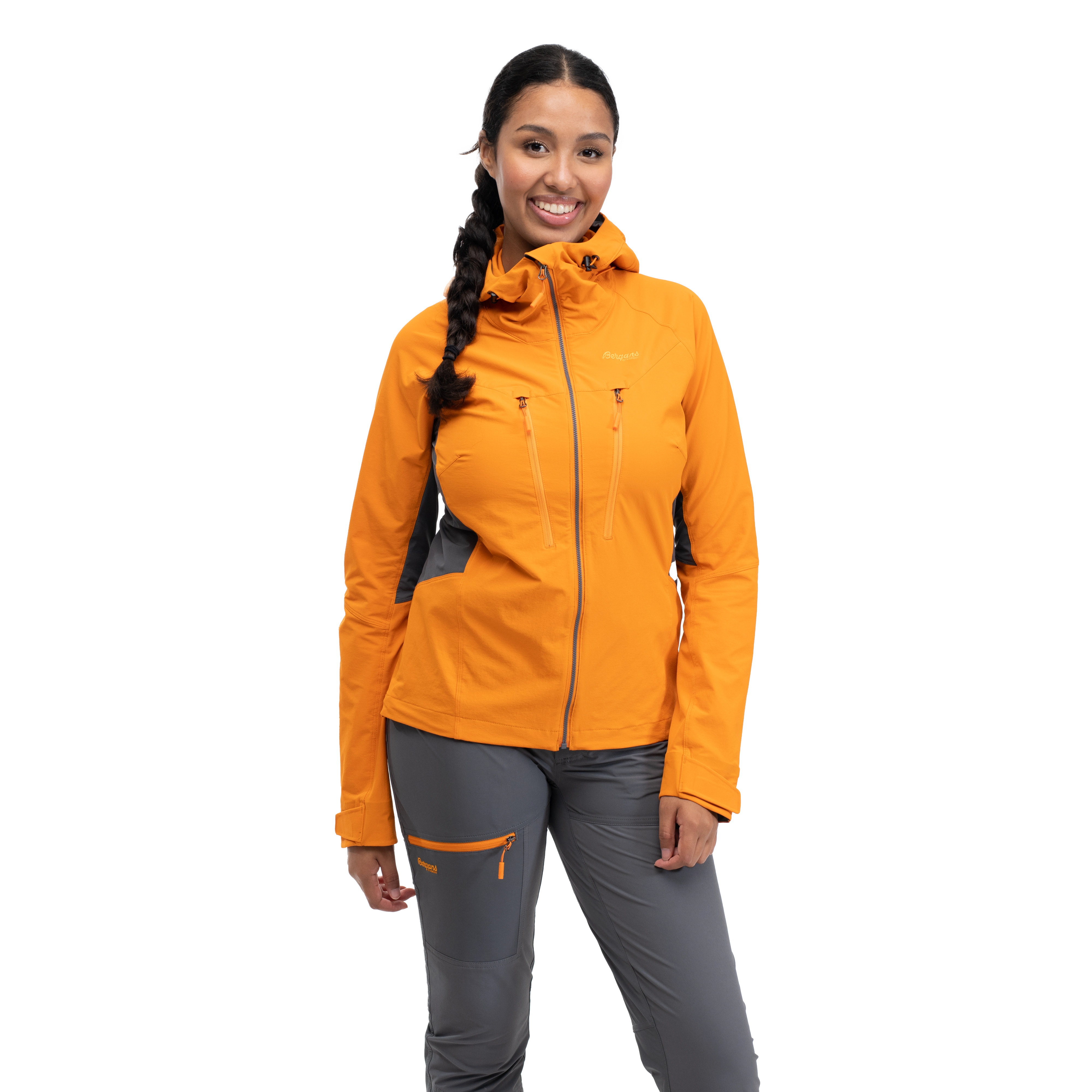 Cecilie Mountain Softshell Jacket Cloudberry Yellow / Solid Dark Grey