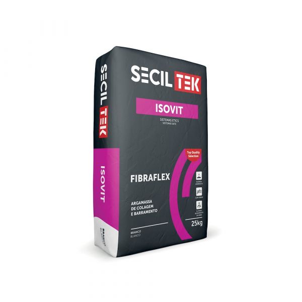 Secil Tek Argamassa de Colagem e Barramento Branca para Sistemas Etics Isovit Fibraflex Branco 25 Kg