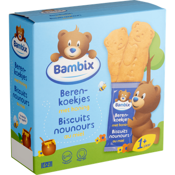 Bambix Berenkoekjes met Honing 1+ Yaar 6 x 2 Stuks 150 g