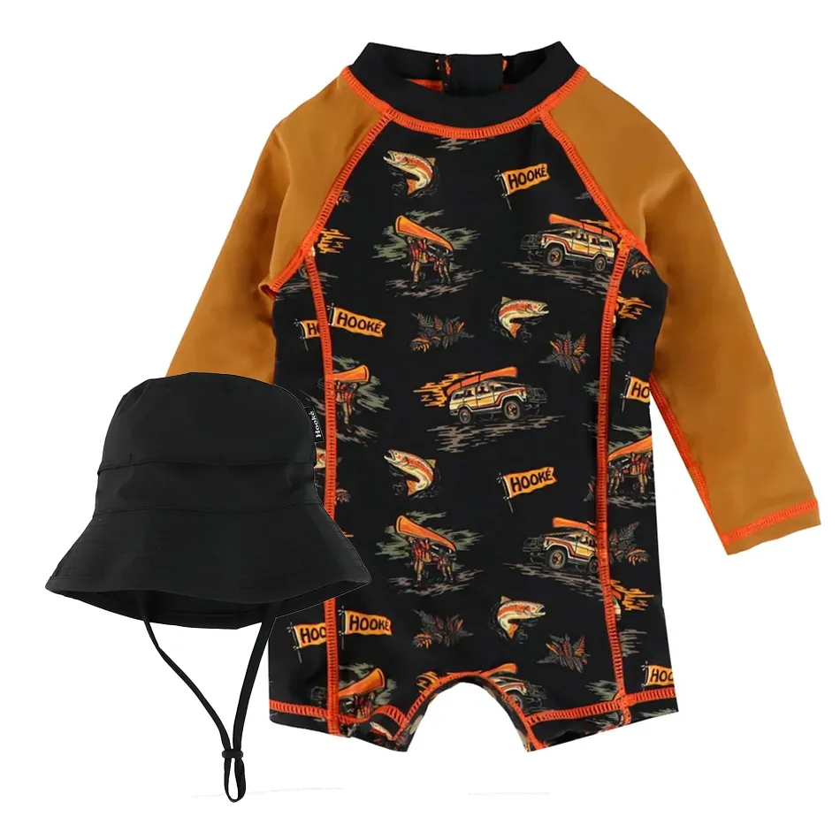 Hooké Ensemble maillot + casquette 3-24 mois - Pêche