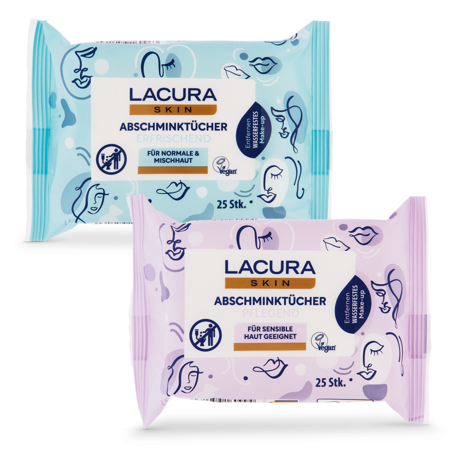 LACURA Gesichtsreinigungstücher 25 Stk.