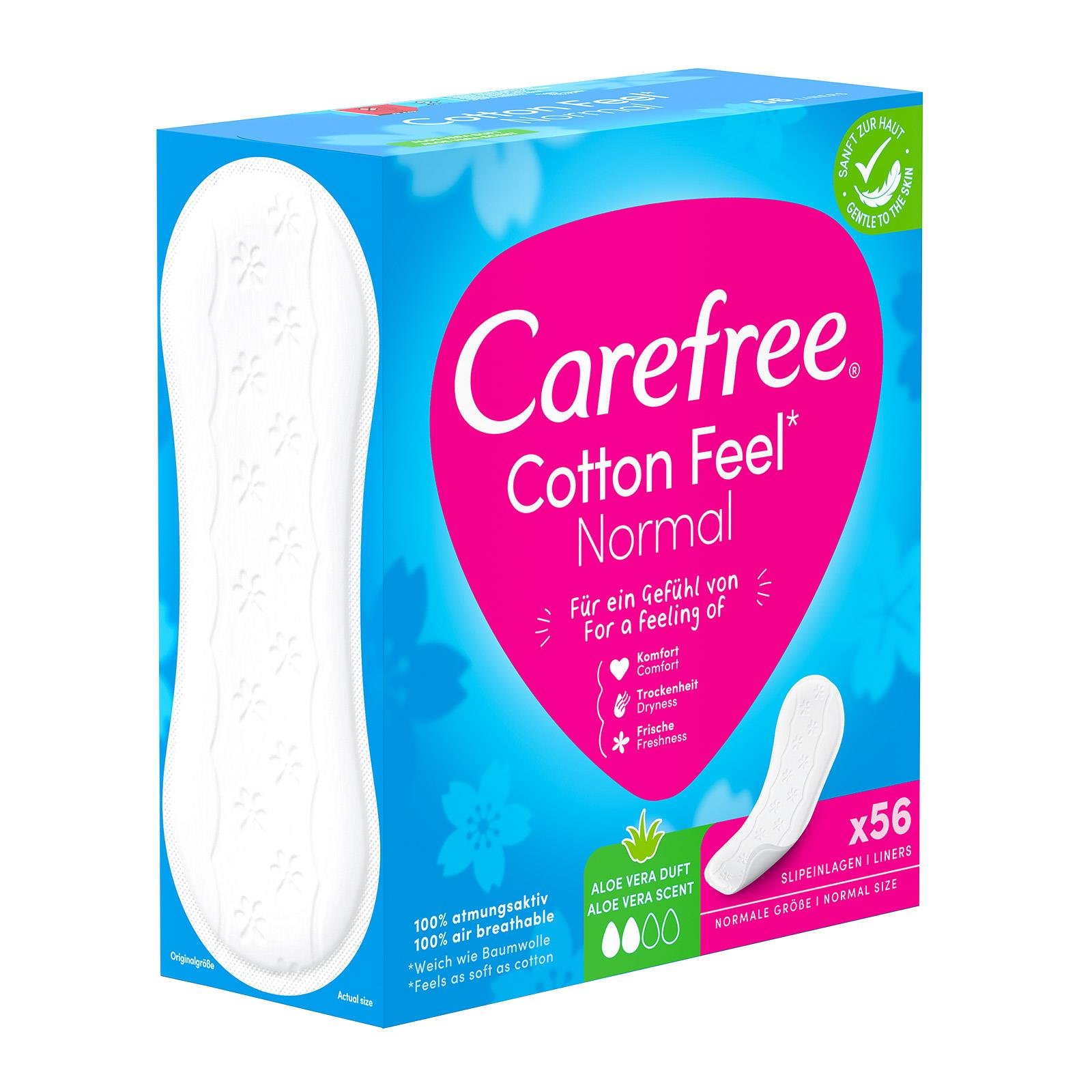 Carefree Cotton Aloe Slipeinlagen