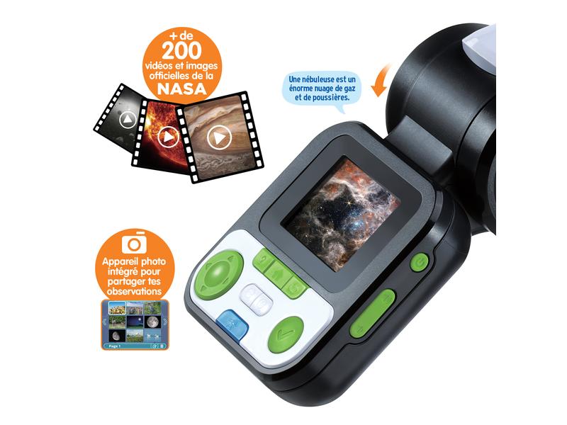Vtech Genius XL Téléscope Vidéo interactif -FR- Digitales Teleskop auf Stativ inklusive NASA-Inhalten und Sammelkarten