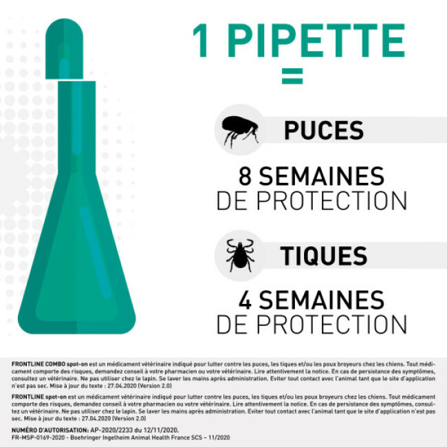 Frontline Combo soin antiparasitaire pour chiens