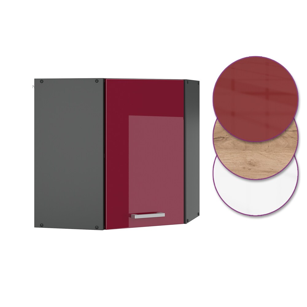 VICCO Küchenschrank Hängeschrank Eckhängeschrank 57 cm R-Line Anthrazit