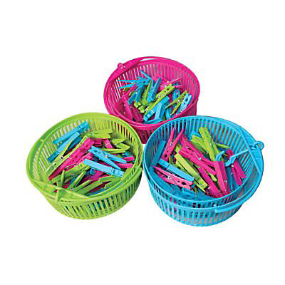 Corbeille + 40 pinces à linge Rozenbal