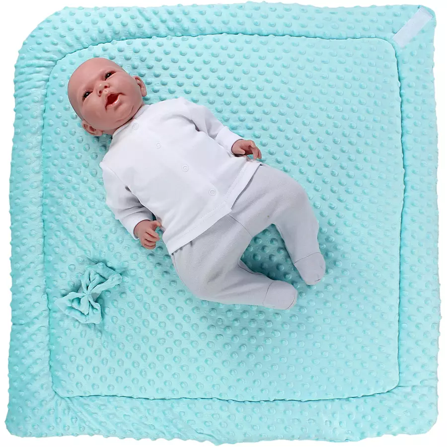 TupTam Baby Winter Einschlagdecke Warm Wattiert Minky mint