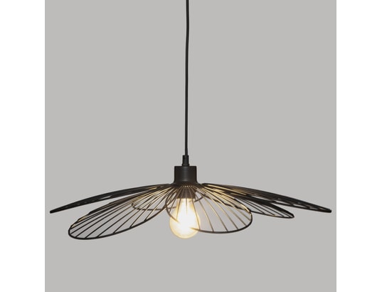 ATMOSPHERA - Plafonnier Suspension fleur en métal - diam 57 cm - noir