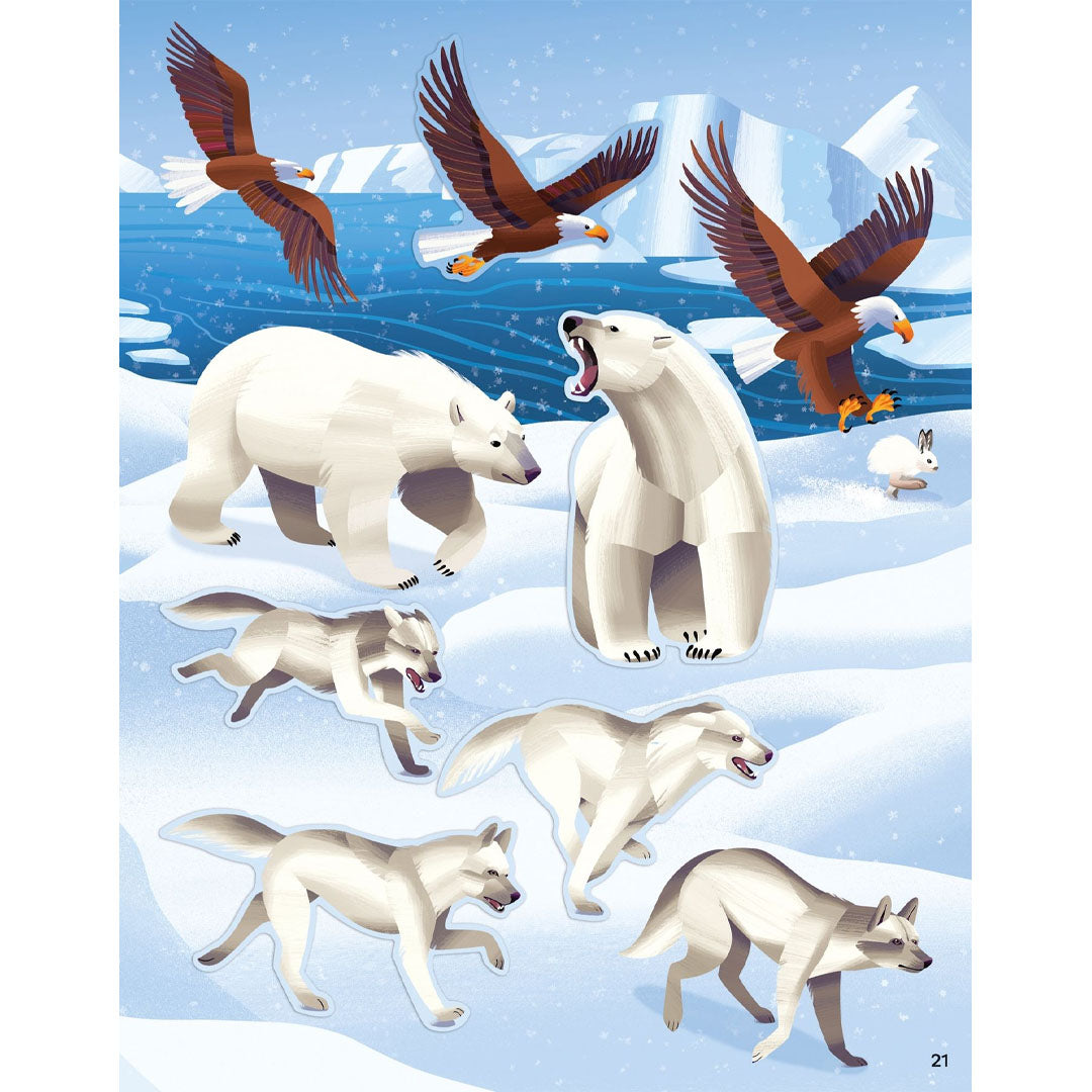 Uitgeverij usborne stickerboek gevaarlijke dieren