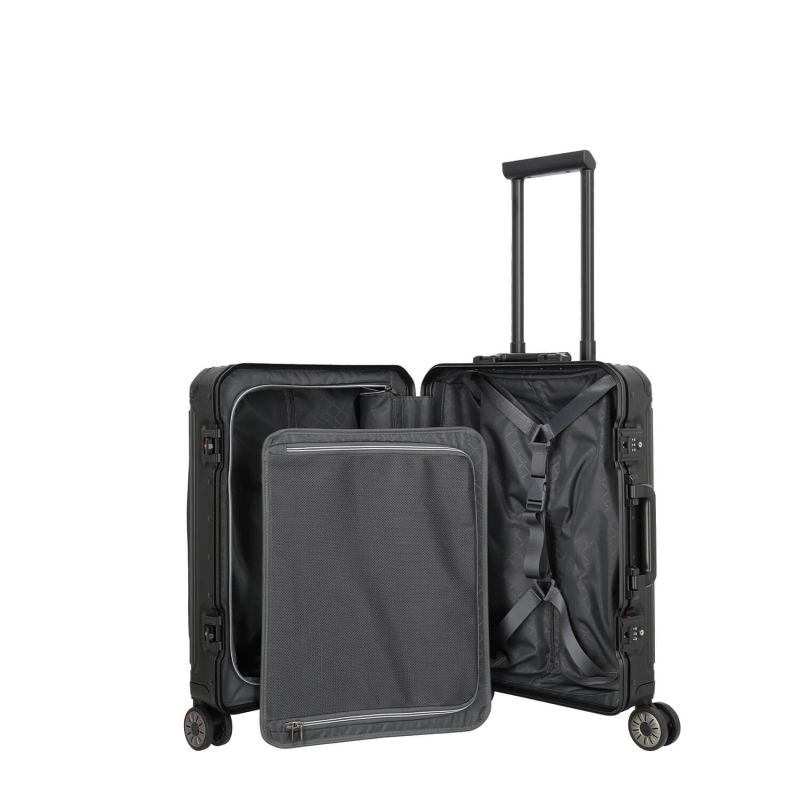 Valise cabine rigide Next Aluminium 55 cm Noir
