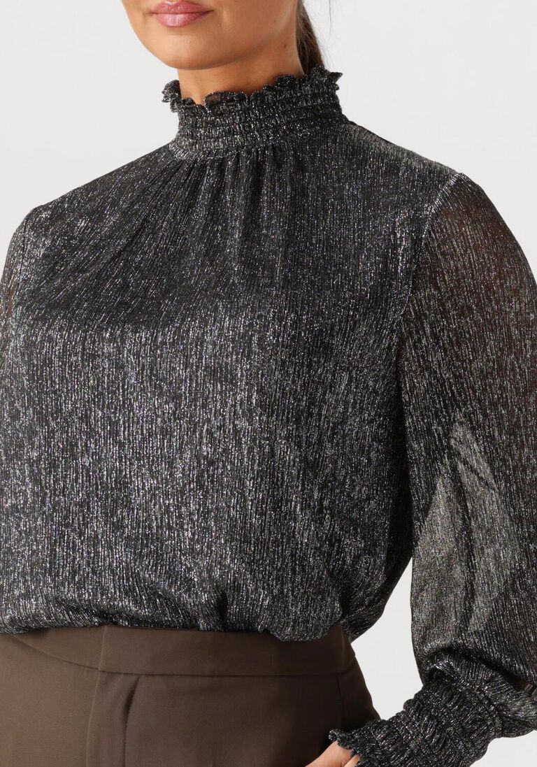 donkergrijze mos mosh top mmximena glam ls blouse