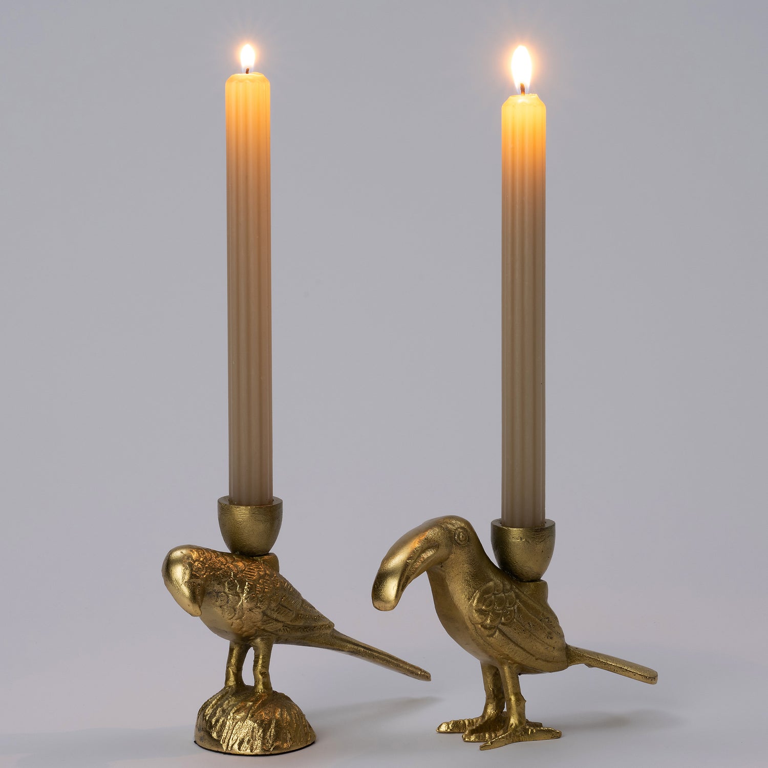 Intratuin kandelaar Toekan goud 17,5 x 4 x 12 cm