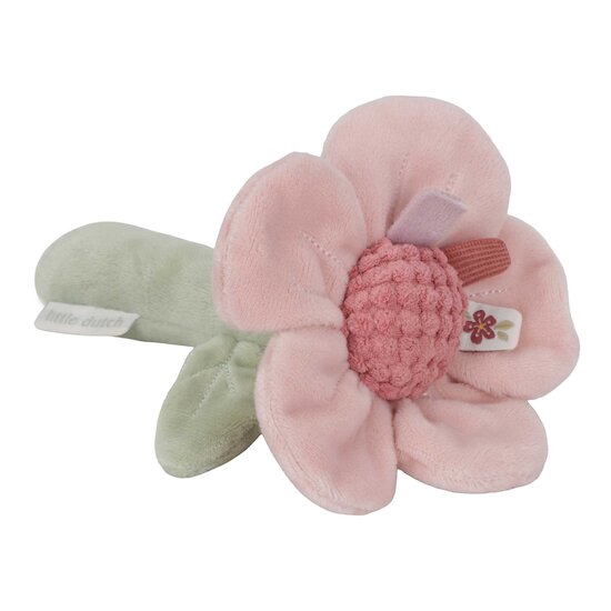 Fairy Garden Hochet Peluche Fleur   Rose        de               Little Dutch