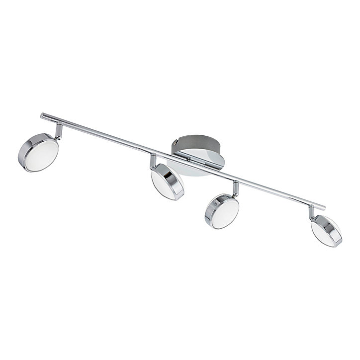Réglette spot LED intégrée Salto IP20 24,5W 2560lm blanc chaud L.76 x l.13 x H.18cm Eglo chrome