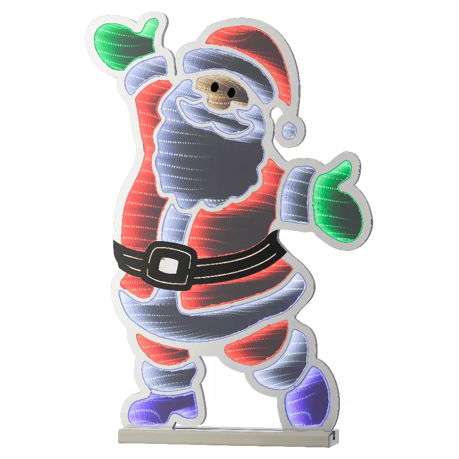 Père Noël lumineux 438 LED (H60 cm) Infinity Blanc froid/multicolore