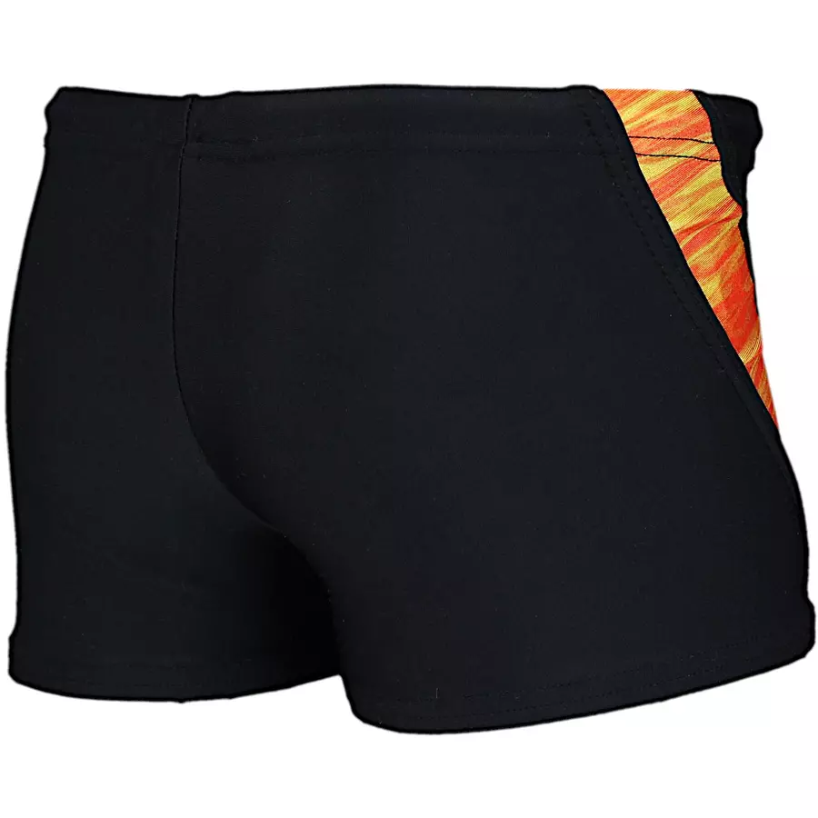 Aquarti Jungen Schwimmhose Kontrastfarbige Einsätze orange
