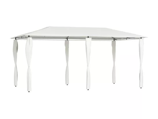 Belvédère avec revêtement de poteaux 2,98x5,3x2,59 m 160 g/m²