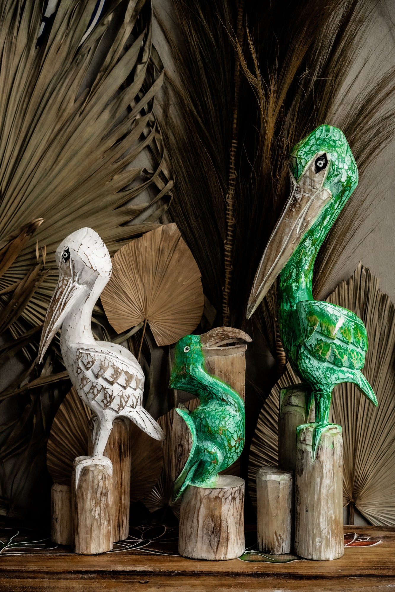 Pelikan-Skulptur weiß, H 60 cm, B 25 cm, L 15 cm von fischer's lagerhaus