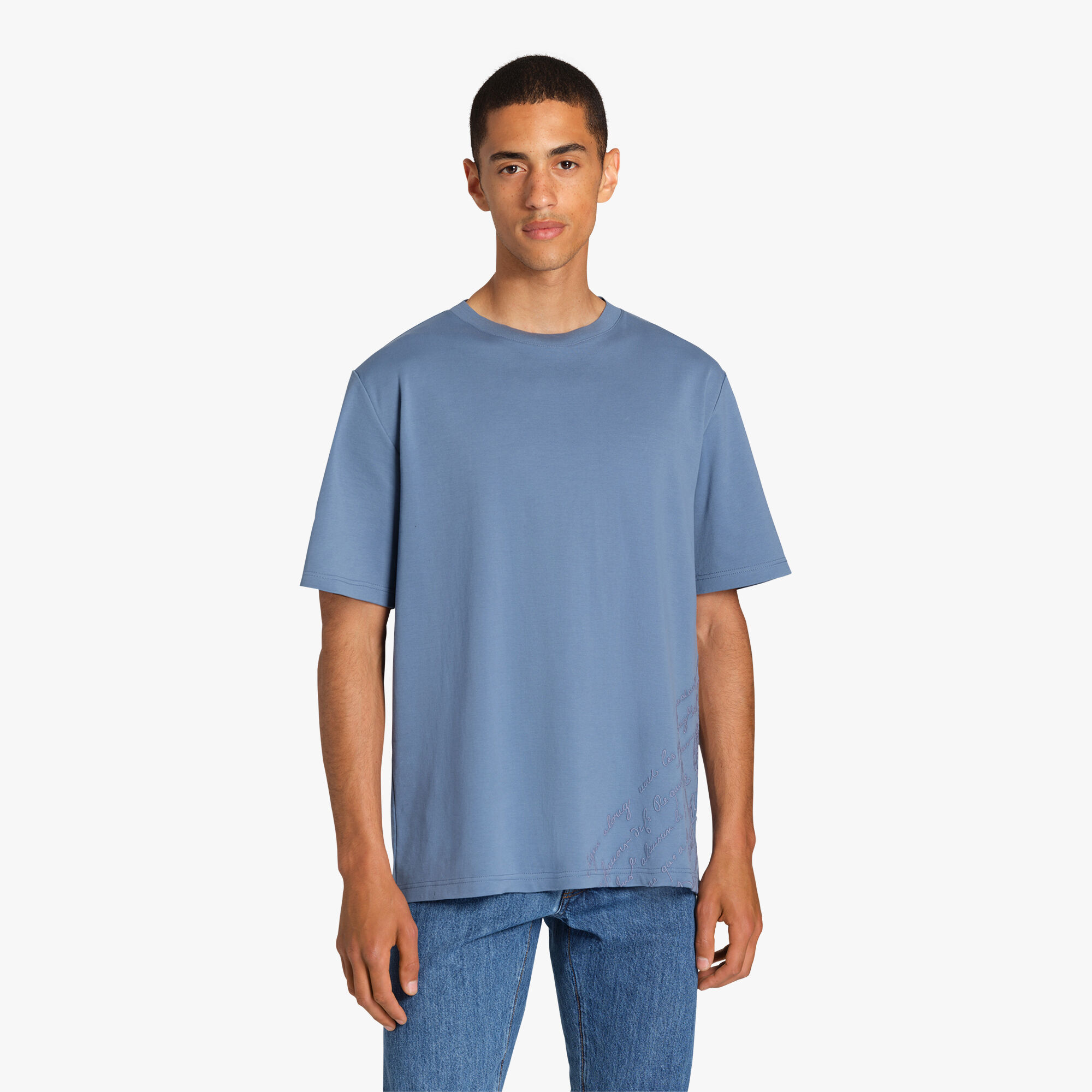T-shirt Avec Broderie Scritto
