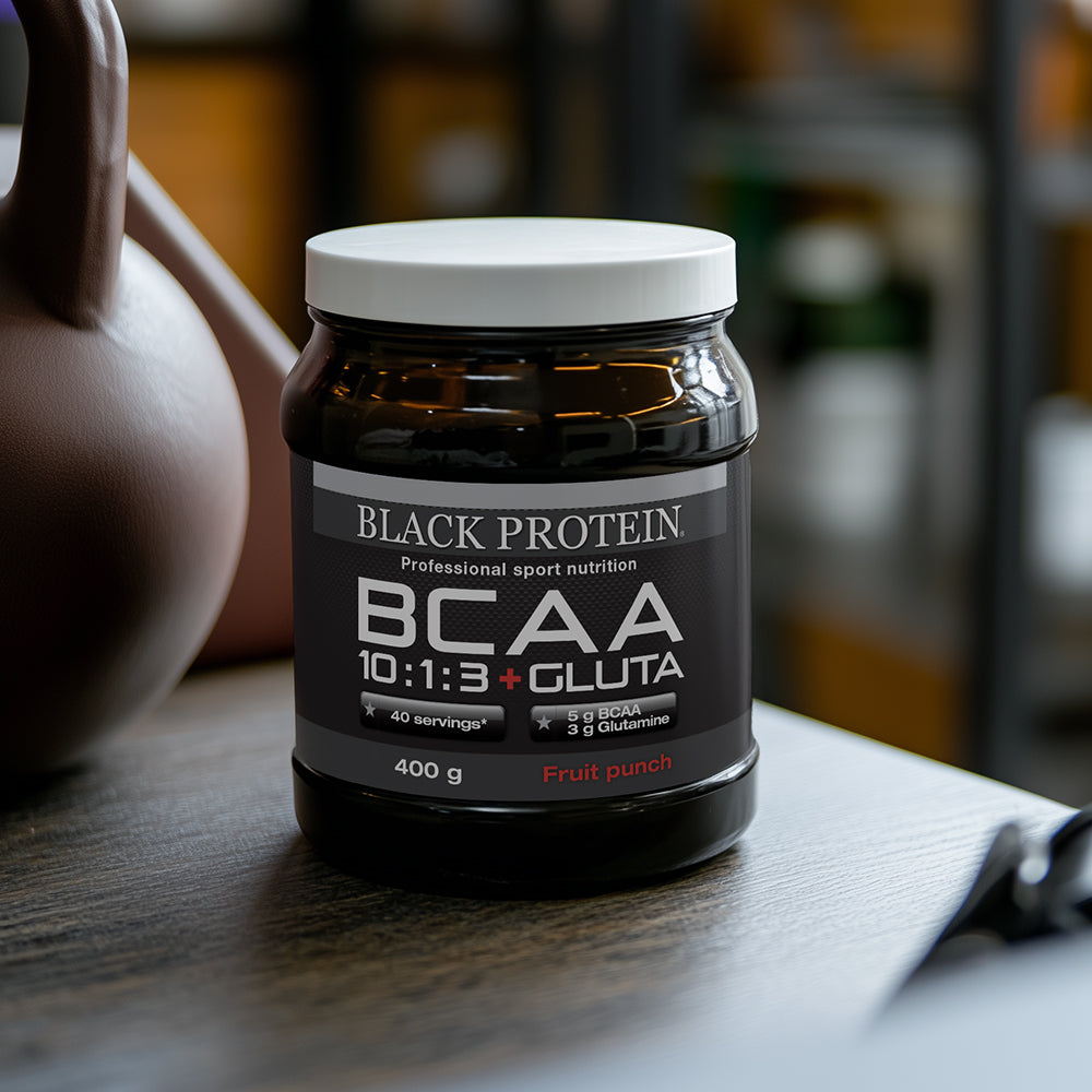 BLACK-PROTEIN BCAA 10:1:3 Vegan + Gluta
