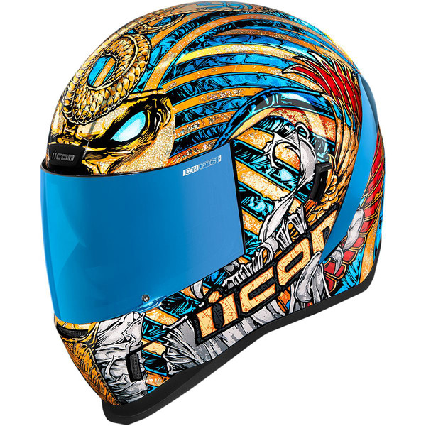 Icon - Casque Airform Pharaoh™ Bleu / Or / Rouge