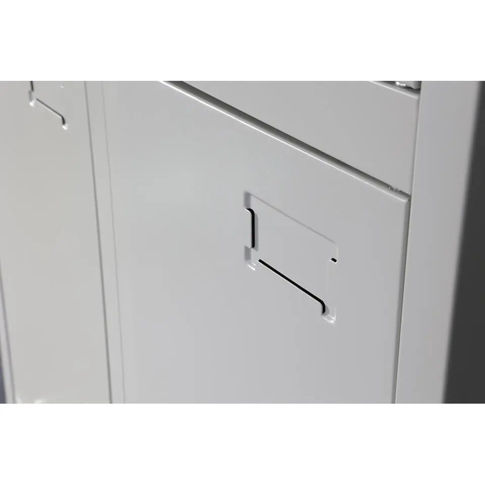 Lockerkast Grijs - 60x185 cm - 4 lockers
