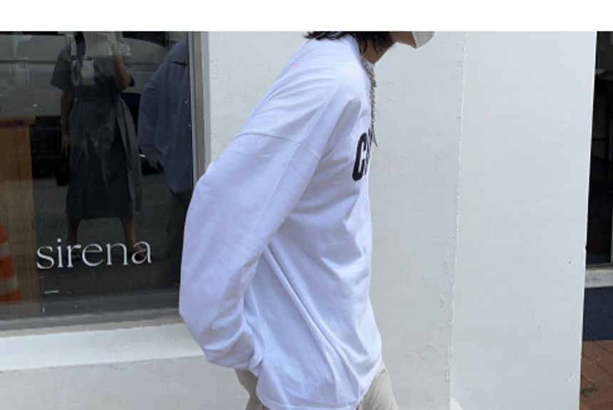 SeoulPop - Elastische taille, effen, versleten, losse cargobroek
